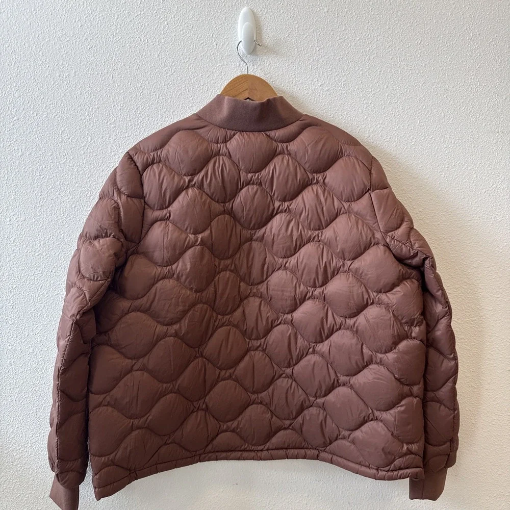 Eddie Bauer Shaw 650 Down Bomber Jacket Womens TXL Puffer‎ Quilted Full Zip New